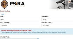 PSIRA Online Booking | onlineservices.psira.co.za 2022
