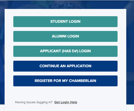 chamberlain student portal login