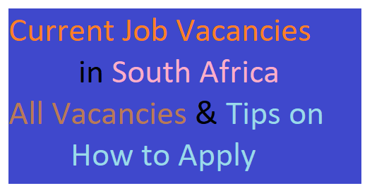 Current job vacancies in south Africa