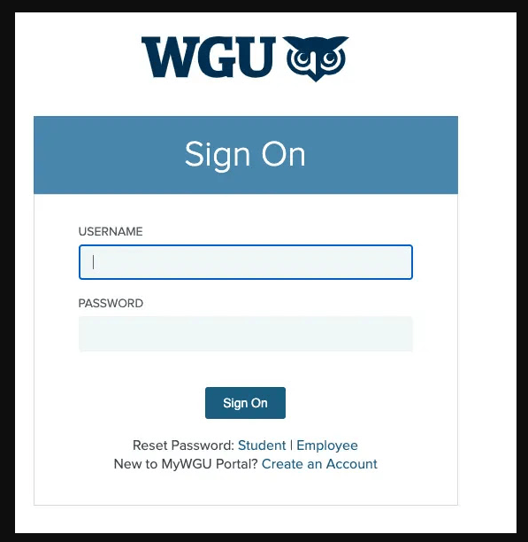 How to access My WGU Student Portal