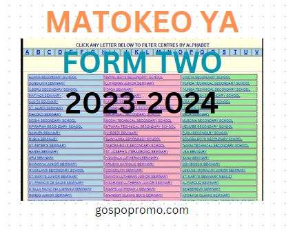 Matokeo ya Kidato Cha Pili 2023-2024